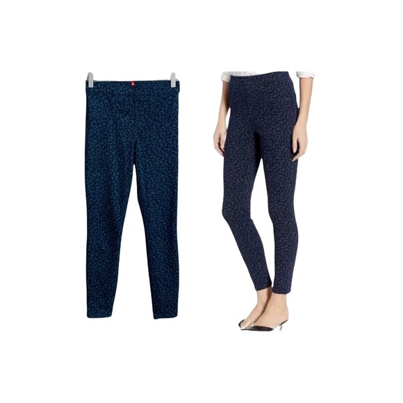 Spanx Leopard Print Legging Pants Blue Size S - Picture 1 of 9